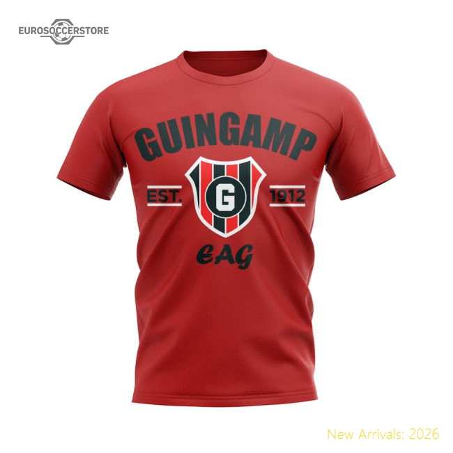 Guingamp Established Football T-Shirt (Red)-Vantage Point Soccer